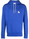 Maison Kitsuné Sweatshirt With Hood And Logo In Blue