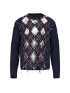 Maison Margiela Distressed-effect Pullover In Blue