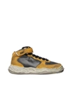 Miharayasuhiro Wayne Vl Og Sole Leather High Sneakers In Yellow