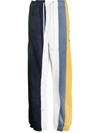 Miharayasuhiro Colour-block Panelled Cotton Track Pants In Multicolor