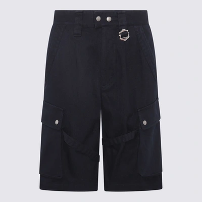 Marant Black Cotton Cargo Shorts