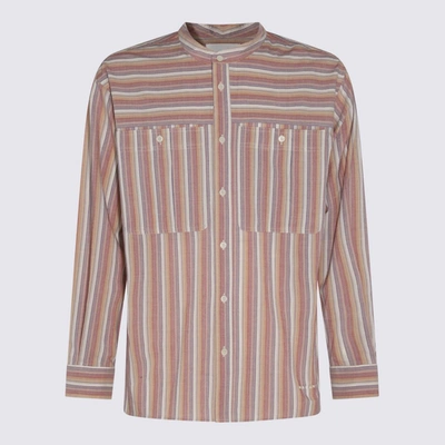 Marant Ochre Cotton Stripe T-shirt
