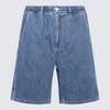 Marni Denim Cotton Shorts In Blue