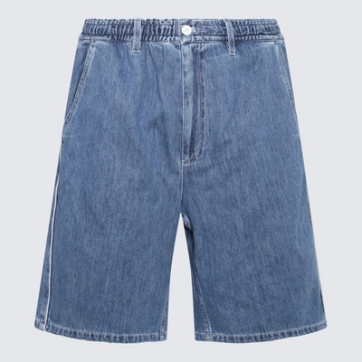 Marni Denim Cotton Shorts In Blue