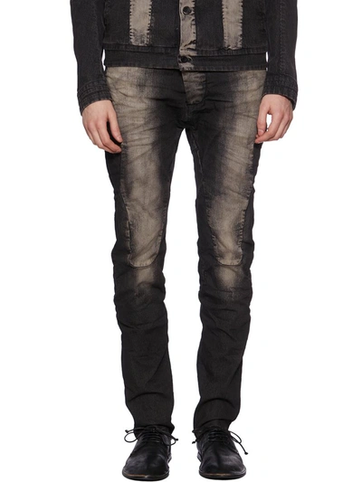 Masnada Faded-effect Slim-fit Jeans In Black