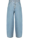 Mm6 Maison Margiela Button-fly Straight-leg Jeans In Clear Jeans