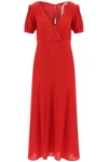 N°21 Short Sleeve Midi Dress In Red