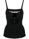 Nensi Dojaka Cut-out Detail Stretch Top In Black