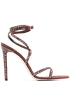 Paris Texas Brown Holly Zoe 105 Crystal Suede Sandals In Brown