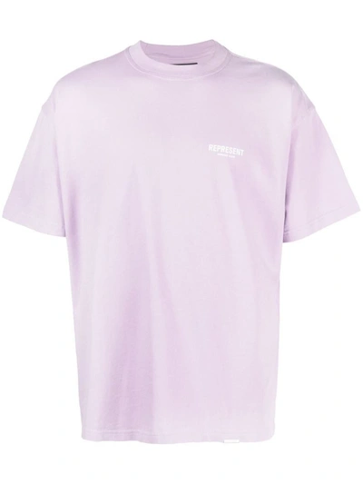 Represent T-shirt In Viola Cotton In Purple