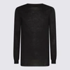 RICK OWENS RICK OWENS BLACK WOOL FOREVER LEVEL KNITTED SWEATER