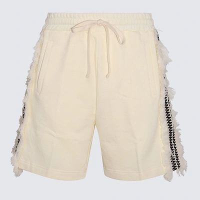 Ritos Cream Cotton Shorts In <p>cream Cotton Shorts From  Featuring Elasticated Waisband With Drawstring, Side Pockets And F