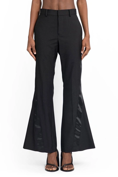 Sacai Flared Tuxedo Pants In Black