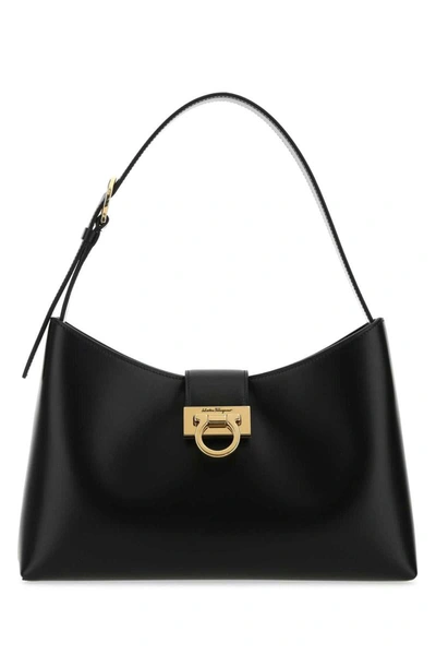 Ferragamo Salvatore  Women's Black Leather Handbag