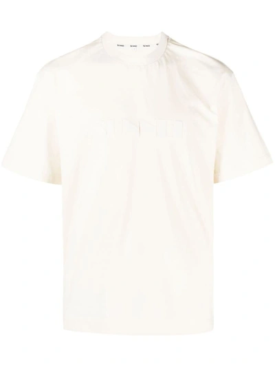 Sunnei Logo-print Cotton T-shirt In Beige