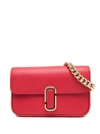 MARC JACOBS THE J RED LEATHER CROSSBODY BAG MARC JACOBS WOMAN