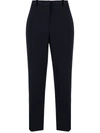 Theory Wide Trousers In Blue
