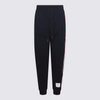 Thom Browne Rwb Stripe Loopback Sweatpants In Blue