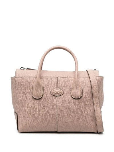 Tod's Grained-leather Tote Bag In Neutrals