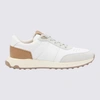 TOD'S TOD'S WHITE AND BROWN LEATHER SNEAKERS