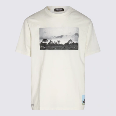 Undercover Ivory White Cotton T-shirt In <p>ivory White Cotton T-shirt From  Featuring Jersey Knit, Photograph Print, Crew Neck, Sh