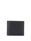 Valextra Pebbled Folding Wallet In Black