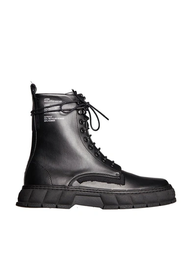 Viron 1992 Apple Leather Boots In Black