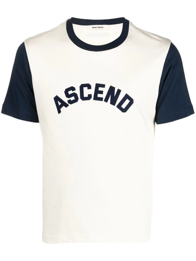 Wales Bonner Ascend-print Organic Cotton T-shirt In Neutrals