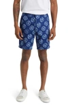 Ag Wanderer Print Chino Shorts In Local Blue Multi