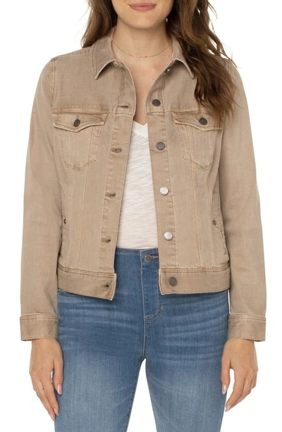 Liverpool Classic Denim Jacket In Biscuit Tan