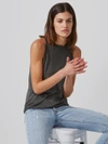 Frank + Oak Tencel-Linen Tank In True Black,100746