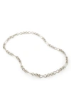 Monica Vinader Sterling Silver Heritage Link Chain Necklace In Silver