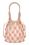 JUDITH LEIBER SPARKLE NET POUCH BAG