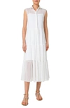 Akris Punto Light Techno Mesh Sleeveless Dress In Cream