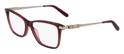 Ferragamo Sf2872 639 Square Eyeglasses In Clear