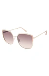 Vince Camuto 57mm Square Sunglasses In Gold Rose