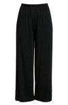 Vince Satin Wide-leg Pants In Black