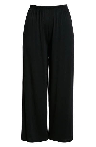 Vince Satin Wide-leg Pants In Black