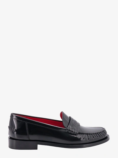Ferragamo Debossed-logo Leather Loafers In Black
