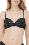 SKARLETT BLUE SMITTEN UNDERWIRE EYELET LACE DEMI BRA