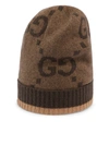 GUCCI CASHMERE HAT WITH GG