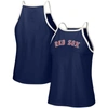 LUSSO LUSSO  NAVY BOSTON RED SOX NADINE HALTER TANK TOP