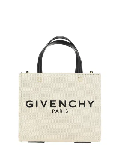 Givenchy G-tote Mini Handbag In Beige/black