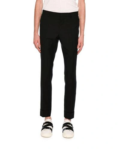 Valentino Zip-pocket Slim-straight Pants, Black