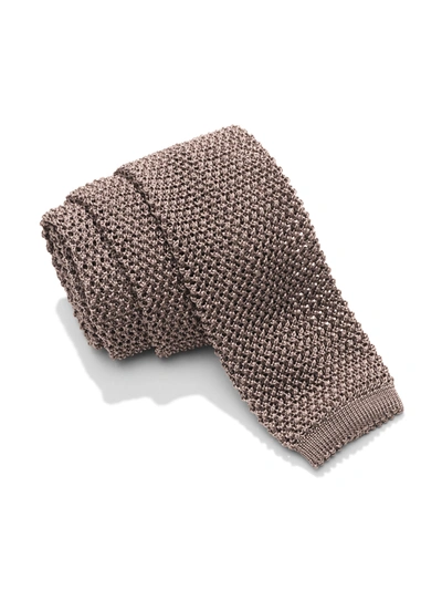 Faherty Reserve Silk Tie In Mineral Grey