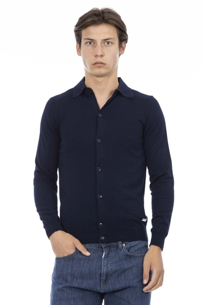 Baldinini Trend Blue Cotton Shirt In Black