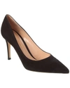 Gianvito Rossi Gianvito 85 Black Suede Pump In Black