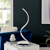 Shop Finesse Decor Modern Spiral Led Table Lamp In Silver