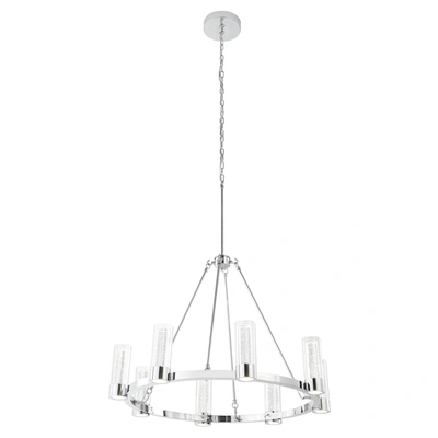 Finesse Decor Victory 8-light Led Chandelier In Silver