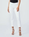Paige Cindy High Rise Ankle Straight Jeans In White